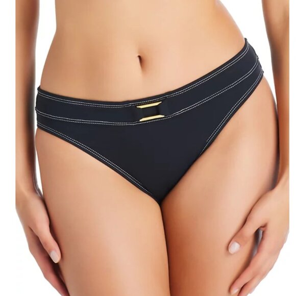 Bleu Stitched Buckle-Front Hipster Bikini Bottom - Size: 8 - NWOT - Picture 1 of 11